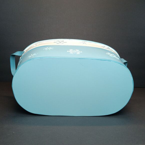 Blue And White Snowflake Home Decor Basket - Picture 5 of 9